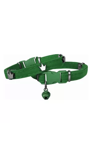 Markapet Kadife Kedi Boyun Tasması King 20-32 cm Yeşil