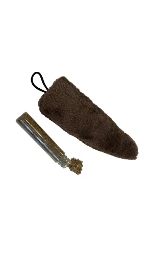 Markapet Kedi Oyuncağı Kedi Otlu Peluş Kuyruk 18-20 cm Kahverengi