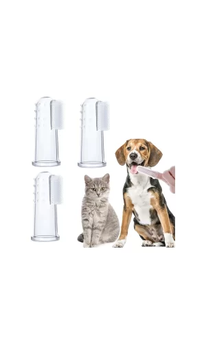 Markapet Kedi ve Köpek Parmak Diş Fırçası 5.5 cm Şeffaf