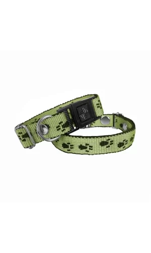 Markapet Köpek Tasması Patili Dokuma 2 cm - Min: 30 cm - Max: 50 cm Yeşil