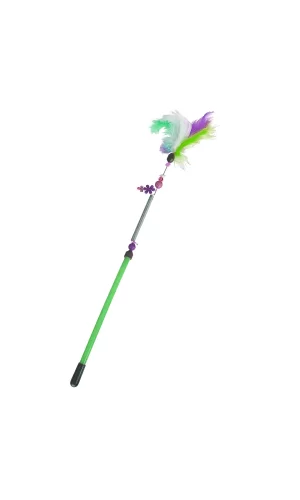 Markapet Yaylı Kedi Oyun Oltası 45 cm - 57 cm Yeşil