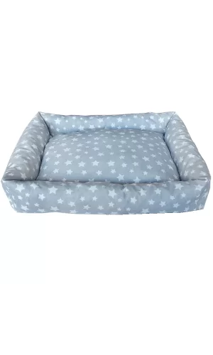 Markapet Yıldızlı Köpek Yatağı 10*86*100 cm X Large Gri