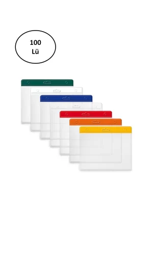 Mas 3510 54x86 mm Yatay Renkli Plastik Kart Poşeti 100lü