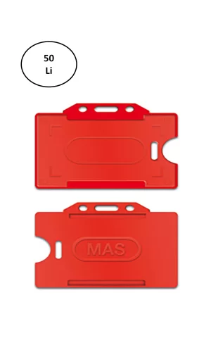 Mas 3520 Kırmızı 50li Yatay Plastik Kart Muhafazası