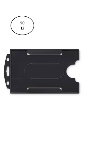 Mas 3522 Plastik Kart Muhafaza- Dikey-54X86-Siyah 50Li