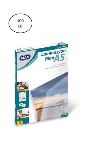 Mas 7705 A5 125 Micron 100 Adet Laminasyon Filmi