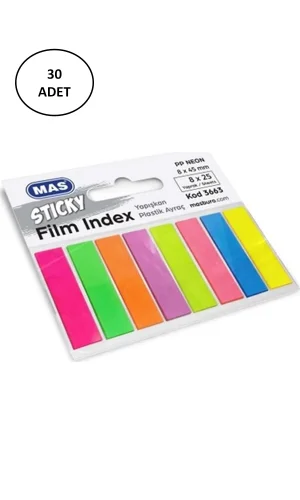 Mas Index Film 25 * 8 Renk 10 Mm Genişliği