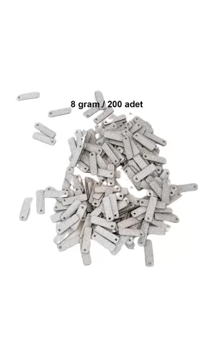 Mat Beyaz 15 x 5 mm Dantel Oya Yazma Halhal Abiye Lazer Kesim Pul 200 adet / 8 gram