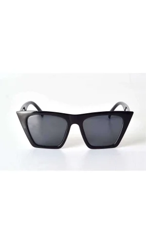 Mat Siyah Çerçeveli Unisex Güneş Gözlüğü - Moda Gözlük