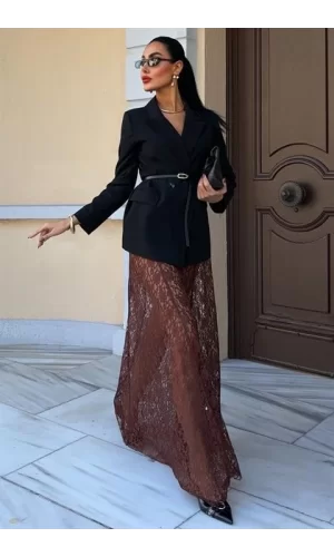 Maxi Dantel Etek 4047
