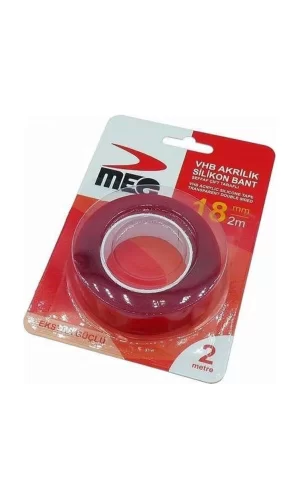 Meg Çift Taraflı Akrilik Silikonize Bant 18 Mm X 2 Metre
