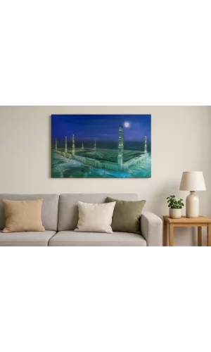 Mescid-i Nebevi Du Tablosu Resmi - İslami Hediye Seçeneği 40x60 Cm