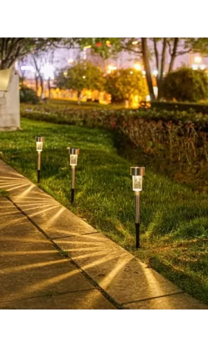 Metal Gövdeli Solar Bahçe Lambası 10lu