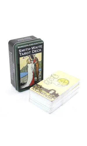 Metal Kutulu Tarot Kartı Smith-Waite