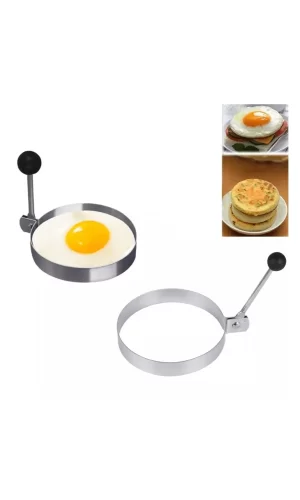 Metalik Daire Şeklinde Metal Omlet Yumurta Ve Krep Kalıpları
