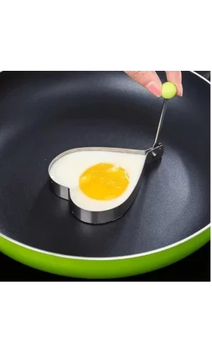 Metalik Kalp Şeklinde Metal Omlet Yumurta Ve Krep Kalıpları