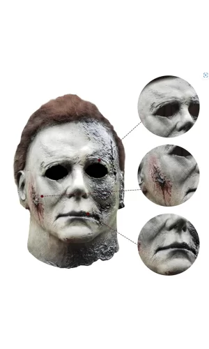 Michael Myers Lateks Maske - Michael Myers Et Maske Kafaya Tam Geçmeli