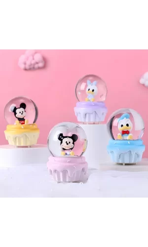 Mickey Mouse Işıklı Kar Küresi 9 Cm Alk3112