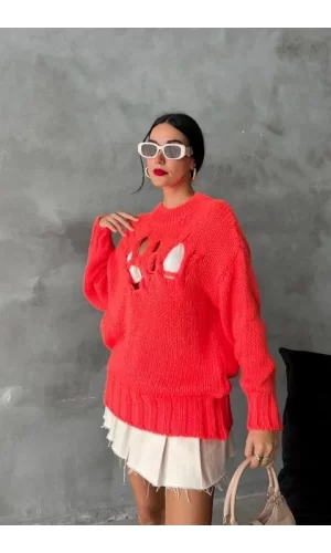 Midred Cut Out Triko Kazak 1200-09