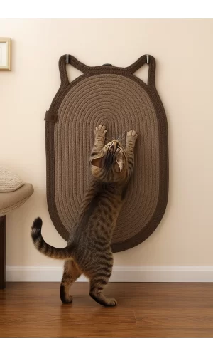 Mikopet Dekoratif Kedi Kulaklı Tırmalama Paspası