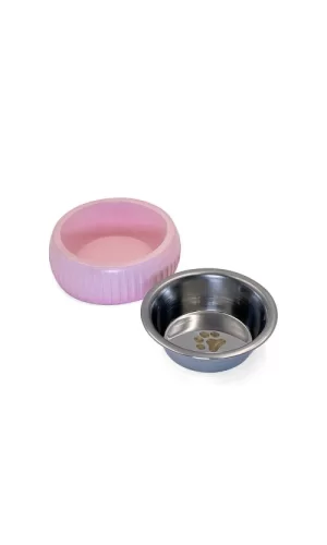 Mikopet Organik Seramik Mama Kabı Pembe