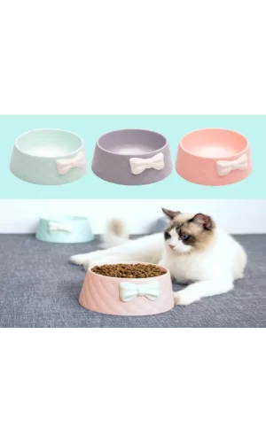 Mikopet Şık Desenli Fiyonklu Mama Kabı