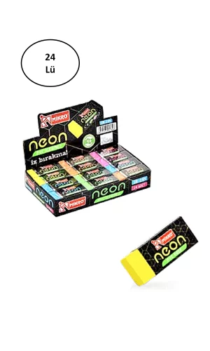 Mikro 2B-24N Neon Soft Silgi 24lü Paket