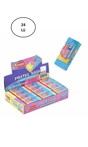 Mikro Silgi 2B-24P Pastel Soft 2B24Trp 24lü