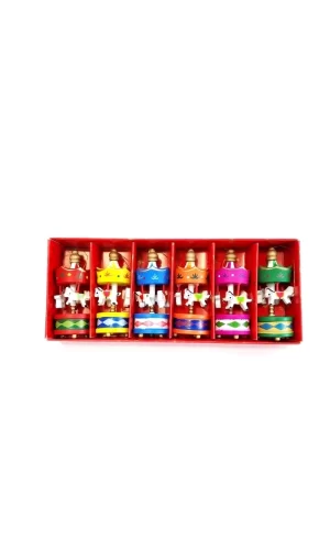 Mini Ahşap 6lı Atli Karinca