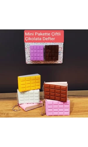 Mini Çiftli Çikolata Not Defteri