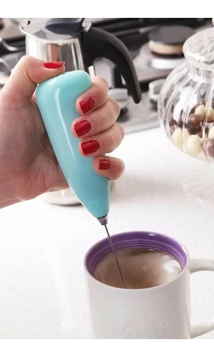 Mini Mixer Kahve Süt Köpürtücü Karıştırıcı Cappucino Mikser - Pratik Pilli Köpürtücü 1137 Bh