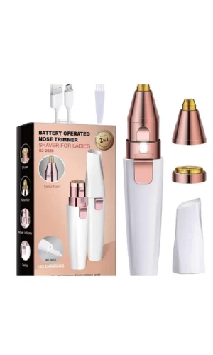 Mini Şık Tasarım Iki Başlı Led Işıklı Şarjlı Ruj Epilatör Kaş Düzeltici Kadın Epilasyon Tıraş Aleti
