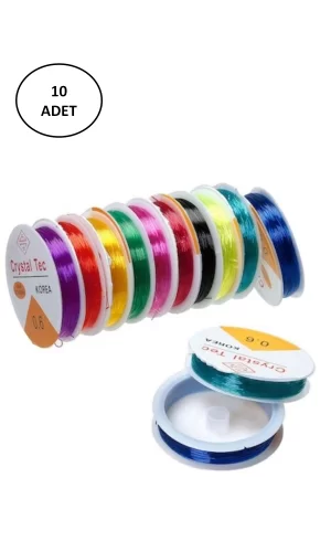 Misyon Lastikli Misine İpi 0.6 Mm 10 Adet