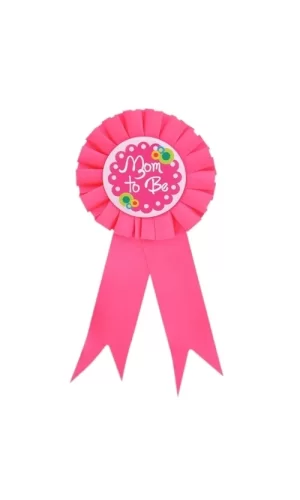 Mom To Be Yazılı Rozet Pembe Renk