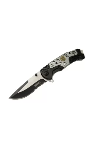 Mx10 Gri Testereli Outdoor Çakı 21 Cm - Otomatik, Perçinli