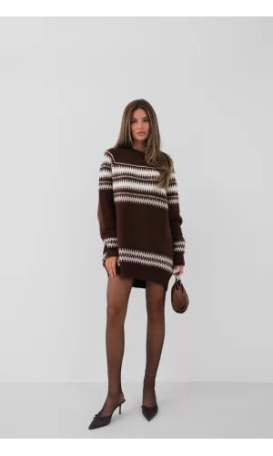 Nakışlı Oversize Kazak
