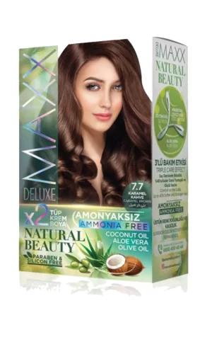 Natural Beauty Amonyaksız Saç Boyası 7.7 Karamel Kahve