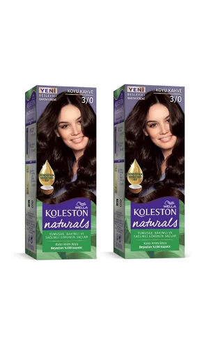 Naturals Saç Boyası Koyu Kahve 3/0 2x Paket