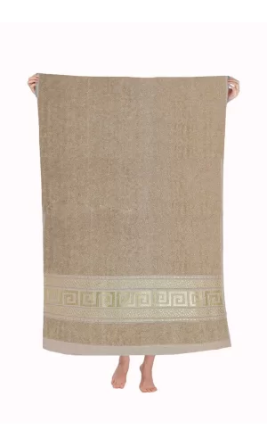 Nayra &#37;100 Pamuklu Banyo Havlusu 70x140 Cm Bej