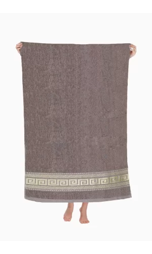 Nayra &#37;100 Pamuklu Banyo Havlusu 70x140 Cm Kahve
