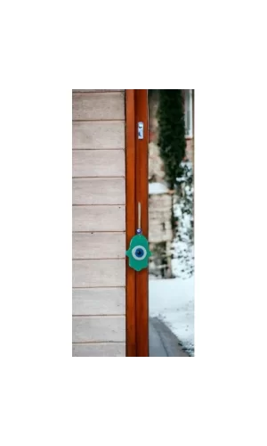Nazar Boncuklu Jade Yeşili Fatma Ana Bereket Eli Cam Duvar Süsü