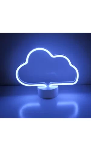 Neon Işıklı Bulut Masa Gece Lambası Pil+Usb