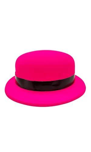 Neon Partisi Pembe Renk Melon Plastik Parti Şapkası
