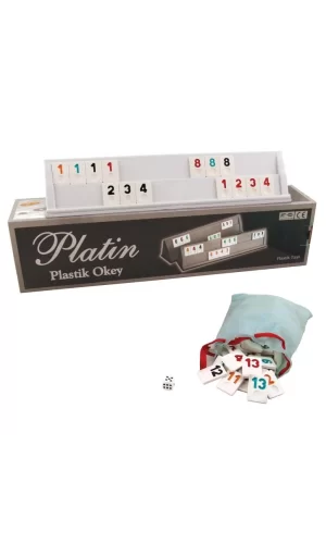 Nessiworld 1010211 Platin Plastik Okey Takımı -Starokey