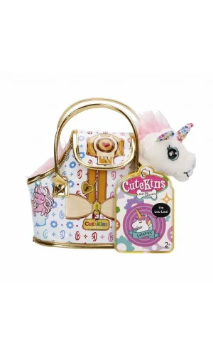 Nessiworld  10873 Cutekins Taşıma Çantalı Peluş Unicorn Lou Lou -Sunman