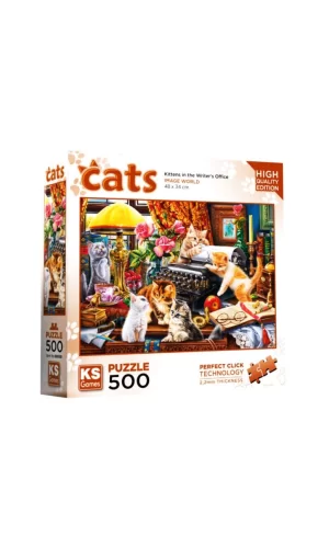 Nessiworld  20052 Kittens in the Writer’s Office 500 Parça Puzzle