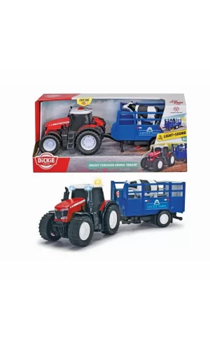 Nessiworld 20374003 Massey Ferguson Hayvan Römorku - Simba