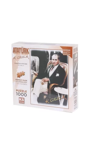 Nessiworld 20727 Kahve İçen Atatürk 1000 Parça Puzzle -KS Puzzle