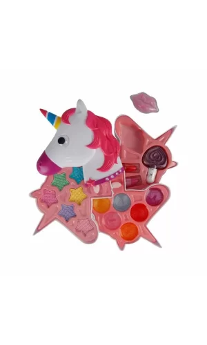 Nessiworld 2602 Unicorn Şekilli 3 Katlı Makyaj Güzellik Seti
