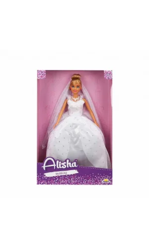 Nessiworld 3381 SUN-RST-SIS-Gelinlikli Manken Bebek Alisha 29 cm - Sunman